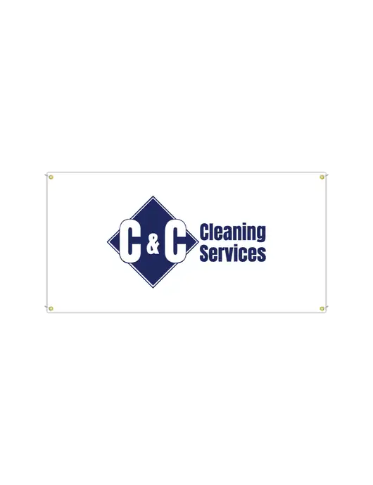 Vinyl Banner 72" x 36"  w/C & C Cleaning Services Logo