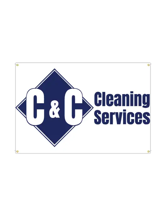 Vinyl Banner 72" x 48" w/C & C Cleaning Services Logo